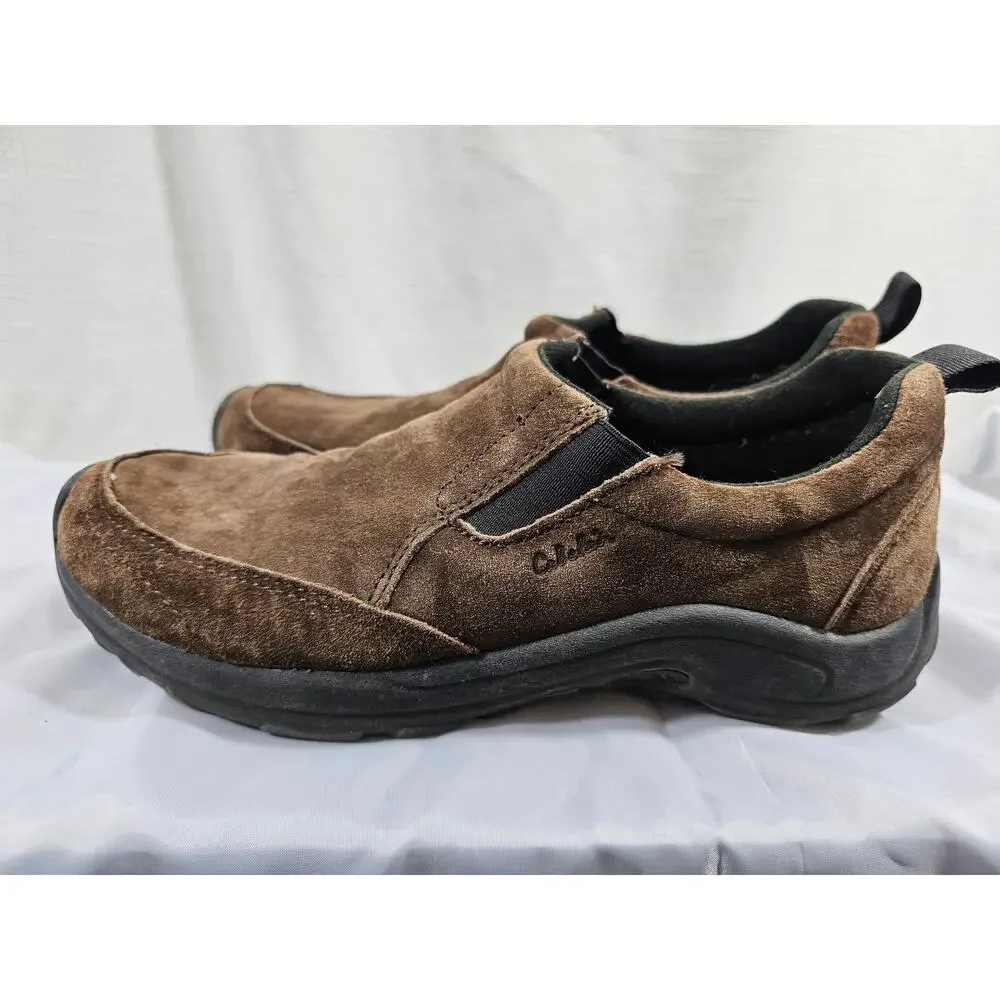 MEN'S CABELA 82-3531 MOCK SUEDE LEATHER LOAFERS SZ 9.5M